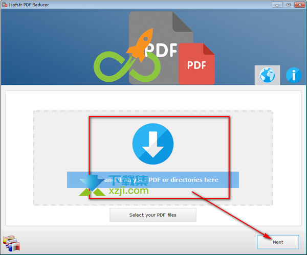 Jsoft.fr PDF Reducer界面