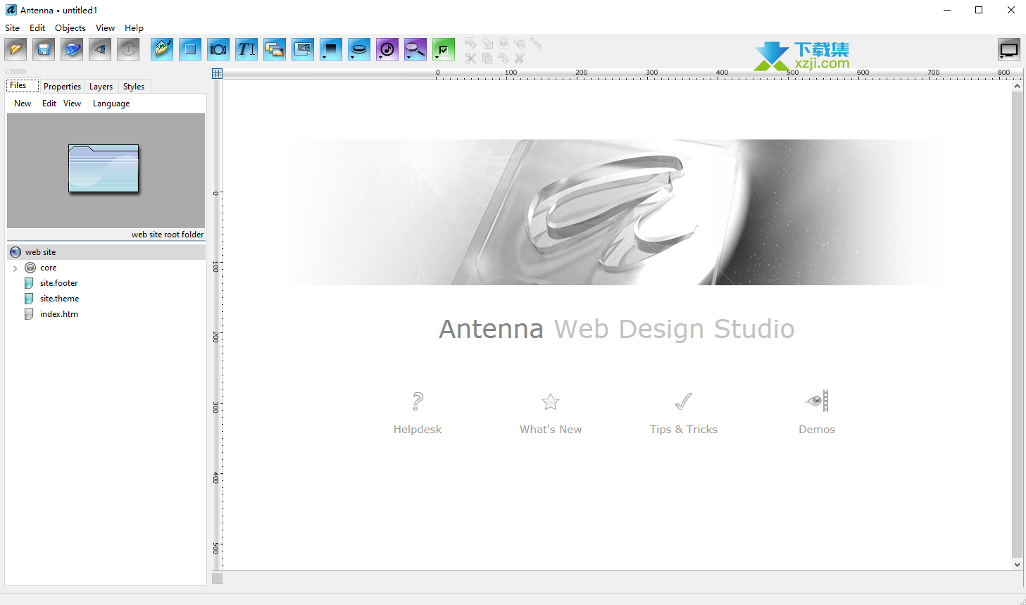 Antenna Web Design Studio界面
