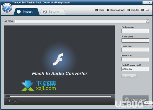 ThunderSoft Flash to Audio Converter界面