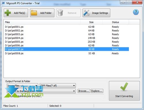 Mgosoft PS Converter界面