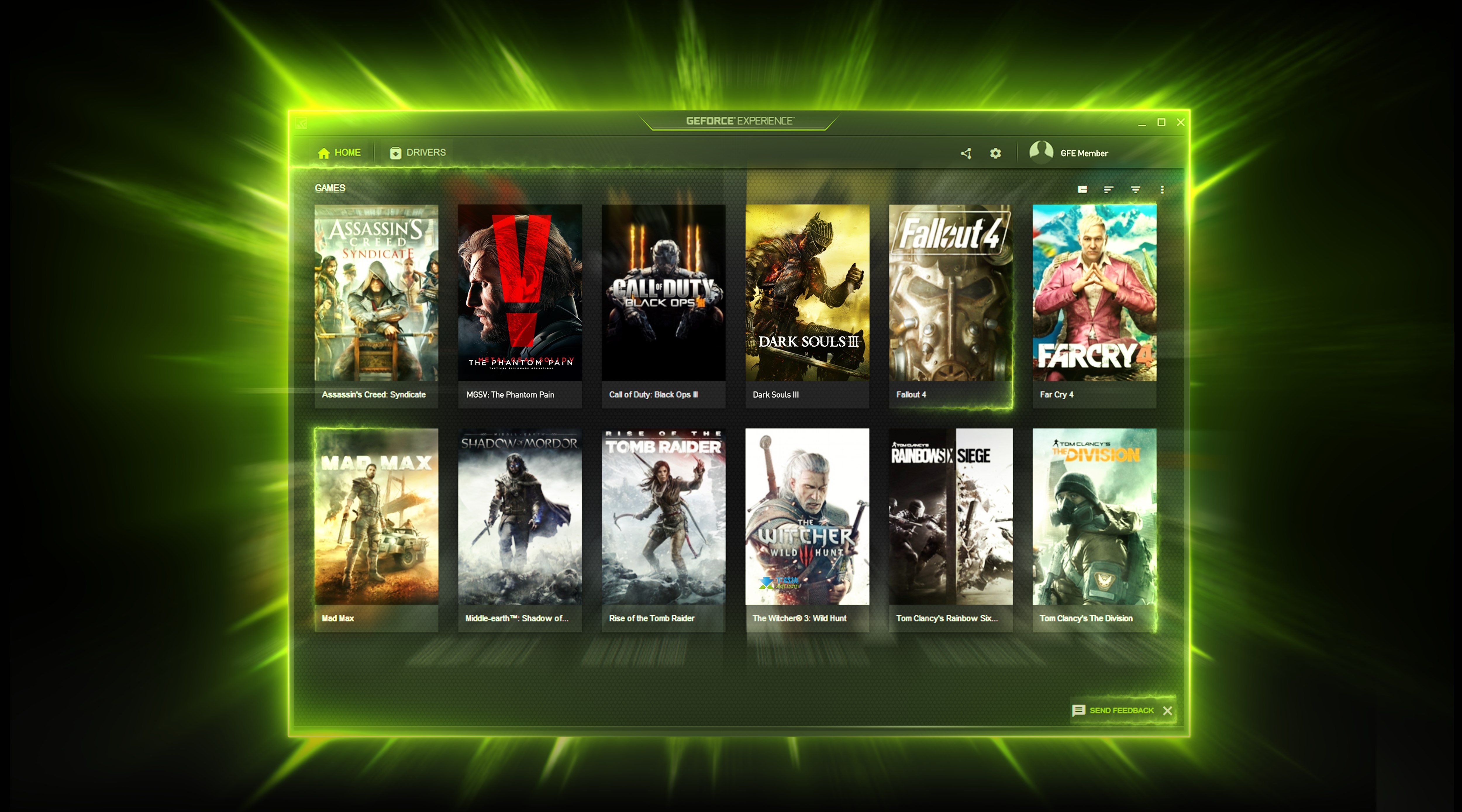 NVIDIA GeForce Experience界面