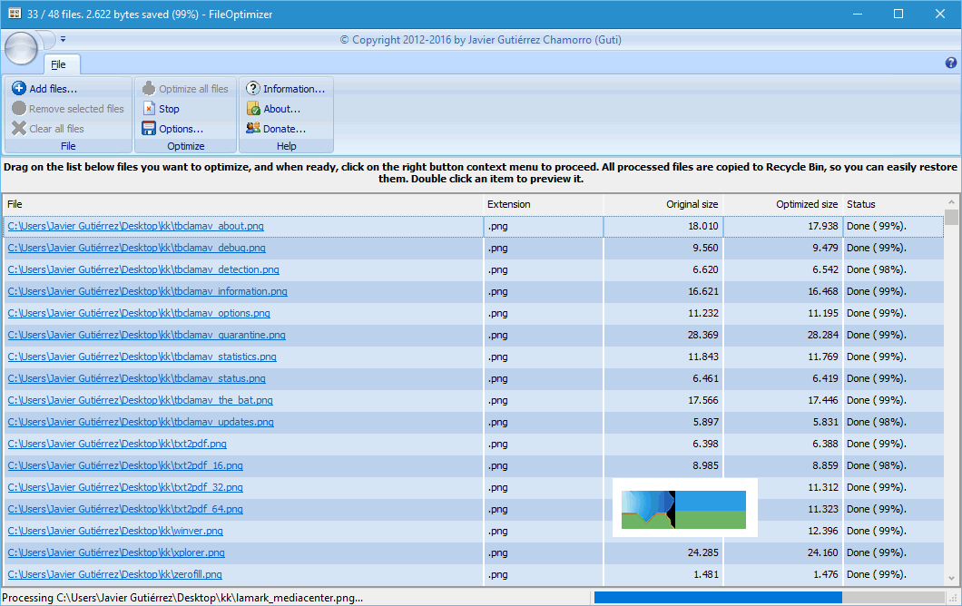 FileOptimizer界面