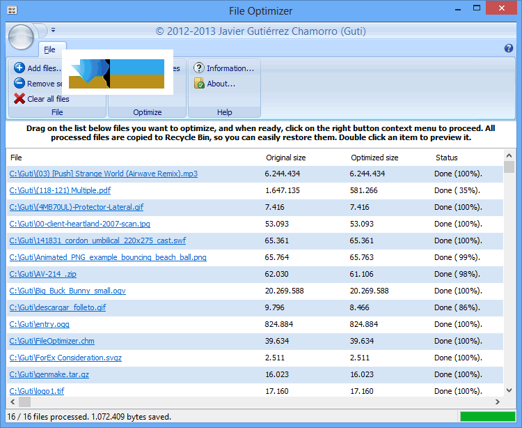 FileOptimizer界面1