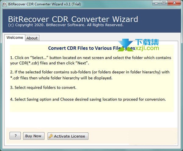 BitRecover CDR Converter Wizard界面