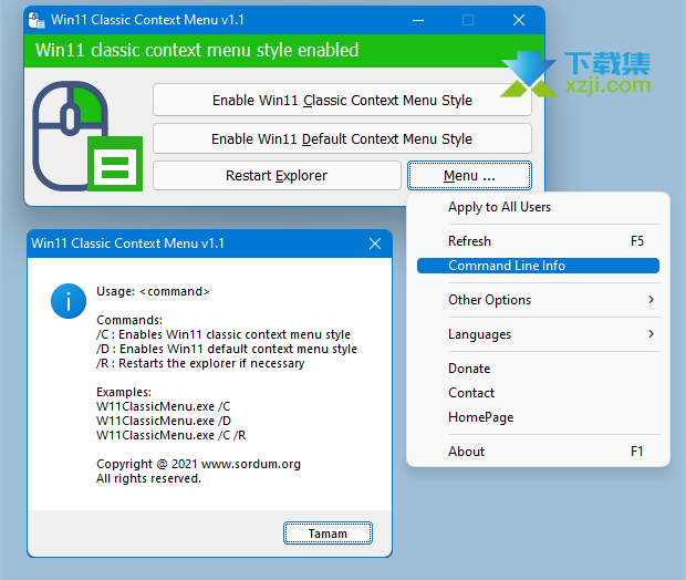 Win11 Classic Context Menu界面2