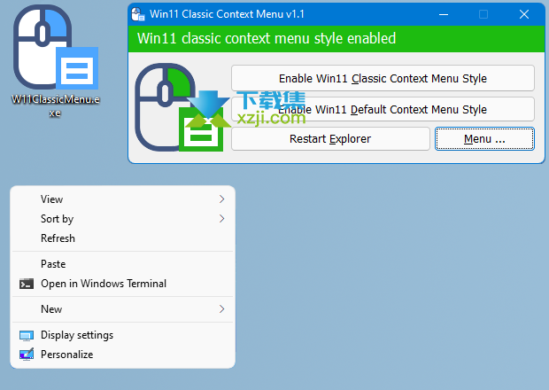 Win11 Classic Context Menu界面1