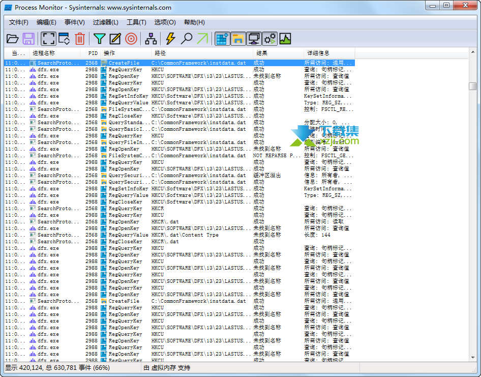 Process Monitor界面5