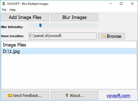 VovSoft Blur Multiple Images界面