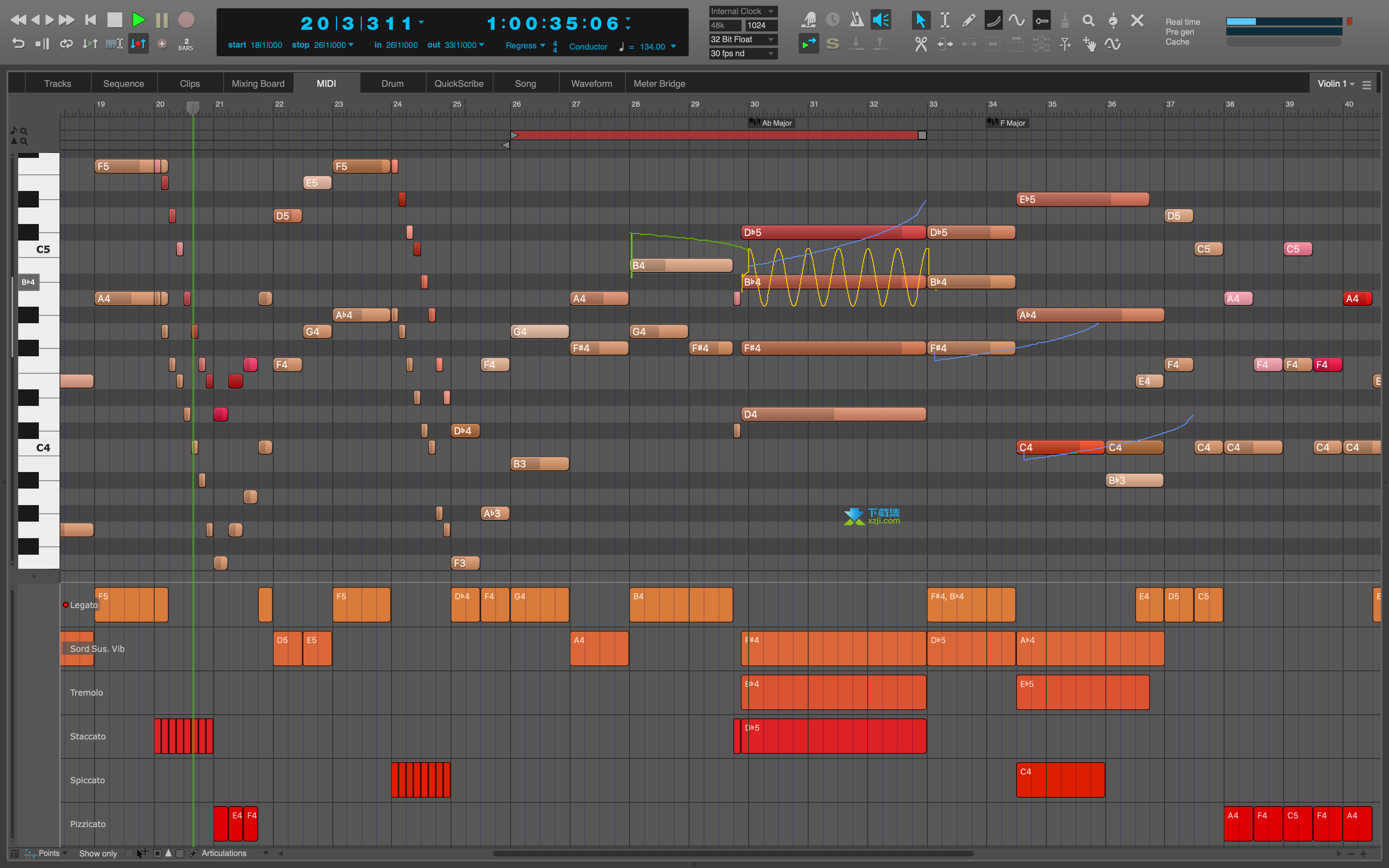 MOTU Digital Performer界面1