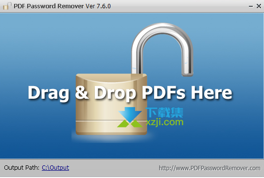 PDF Password Remover界面
