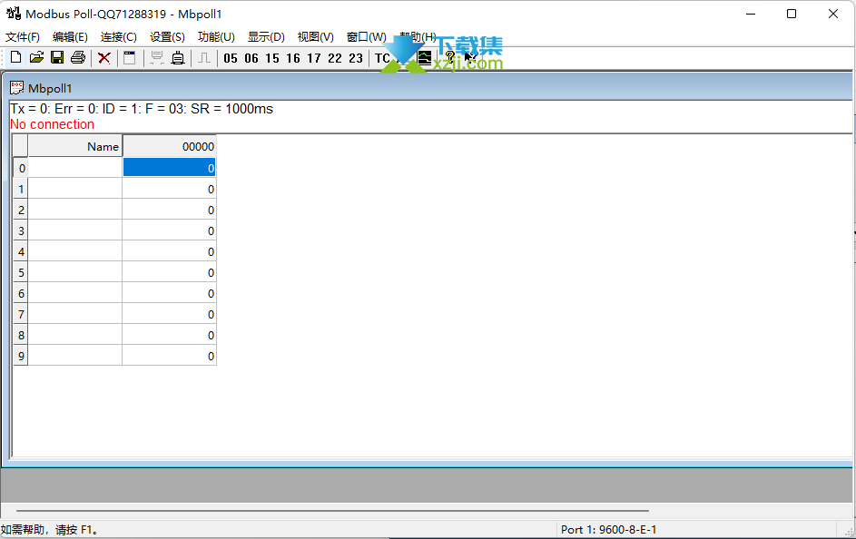 Modbus Poll界面