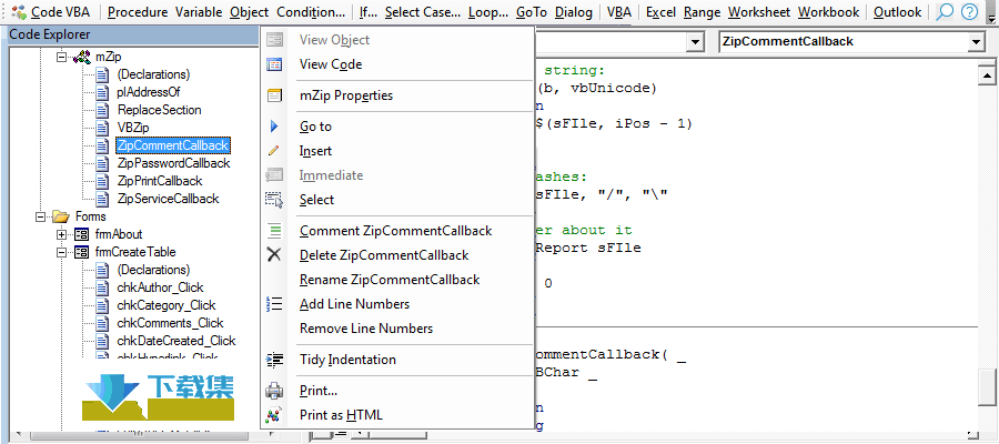 Code VBA界面1