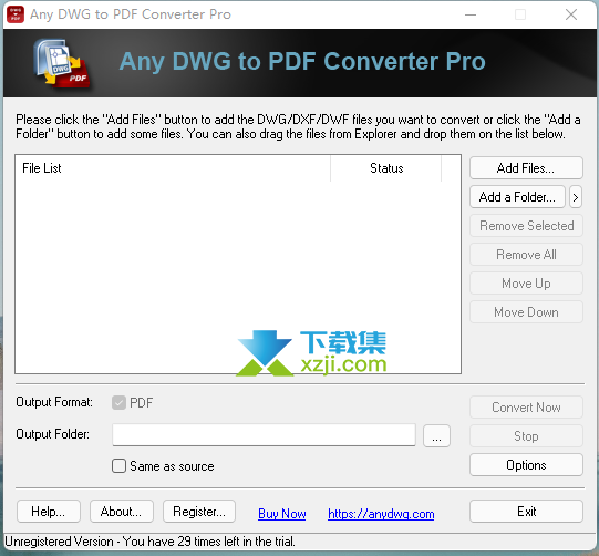 Any DWG to PDF Converter Pro界面
