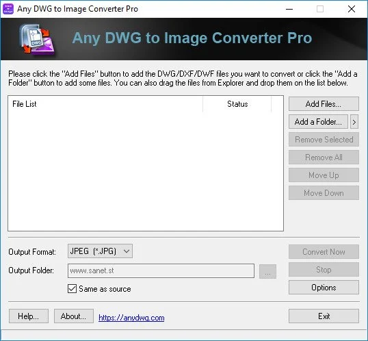 Any DWG to Image Converter Pro界面