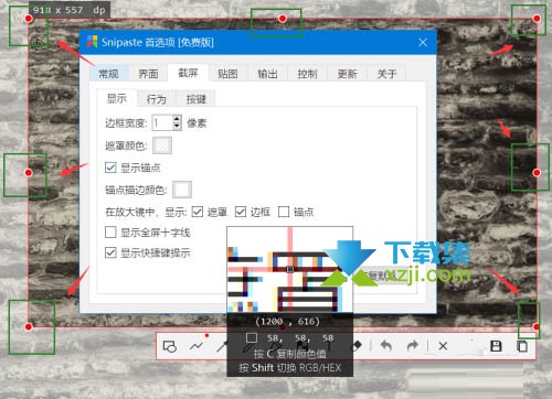 Snipaste截图工具怎么设置显示锚点 Snipaste显示锚点设置方法
