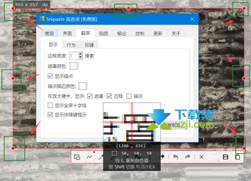 Snipaste截图工具怎么设置显示锚点 Snipaste显示锚点设置方法