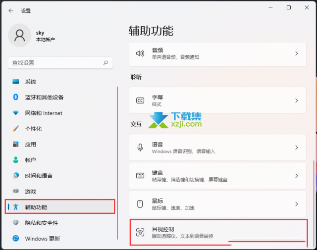 Win11系统怎么开启目视控制 Win11系统目视控制功能开启方法