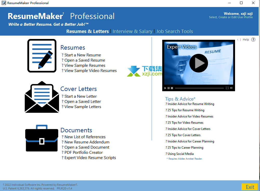 ResumeMaker Pro界面