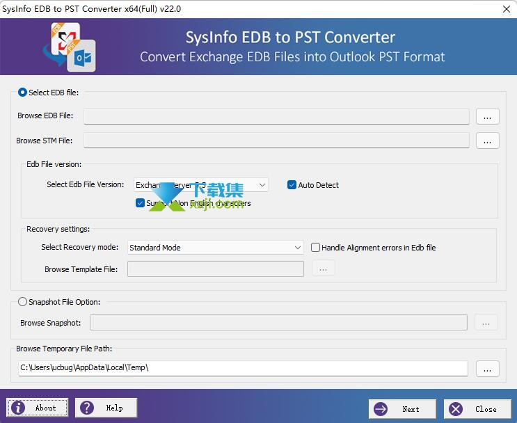 EDB to PST Converter界面
