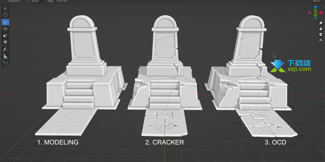 The Cracker(Blender石头爆裂插件)使用方法介绍