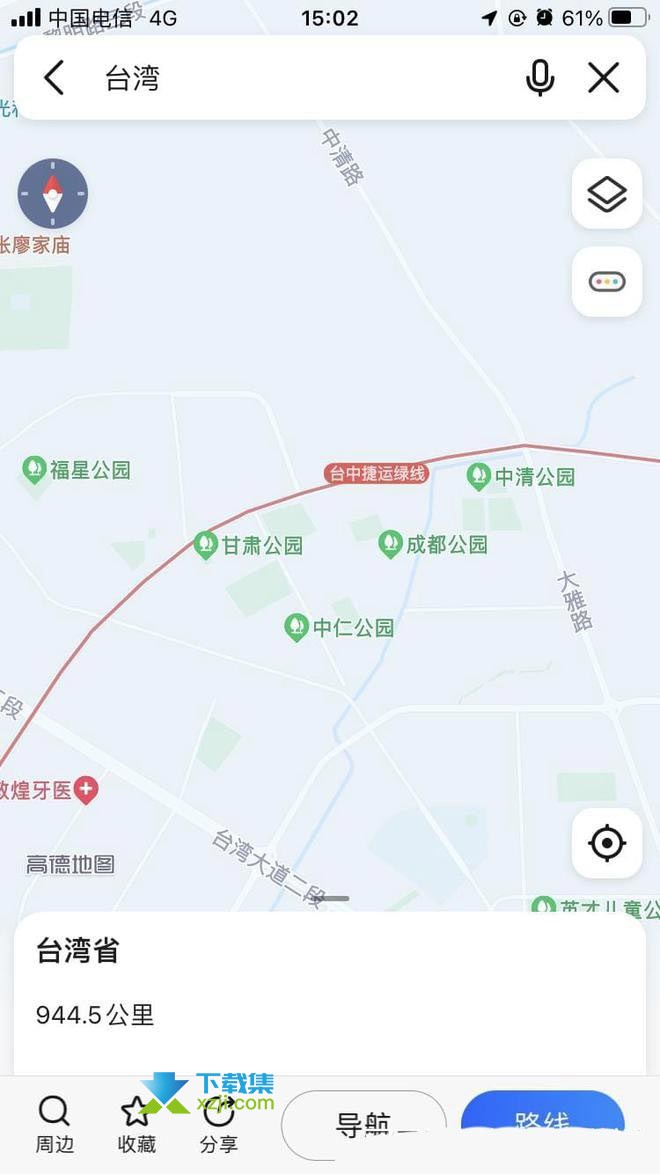 百度地图App怎么查看台湾省街道地图 百度地图查看台湾省街道方法