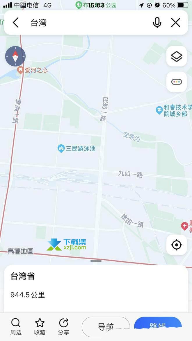 百度地图App怎么查看台湾省街道地图 百度地图查看台湾省街道方法