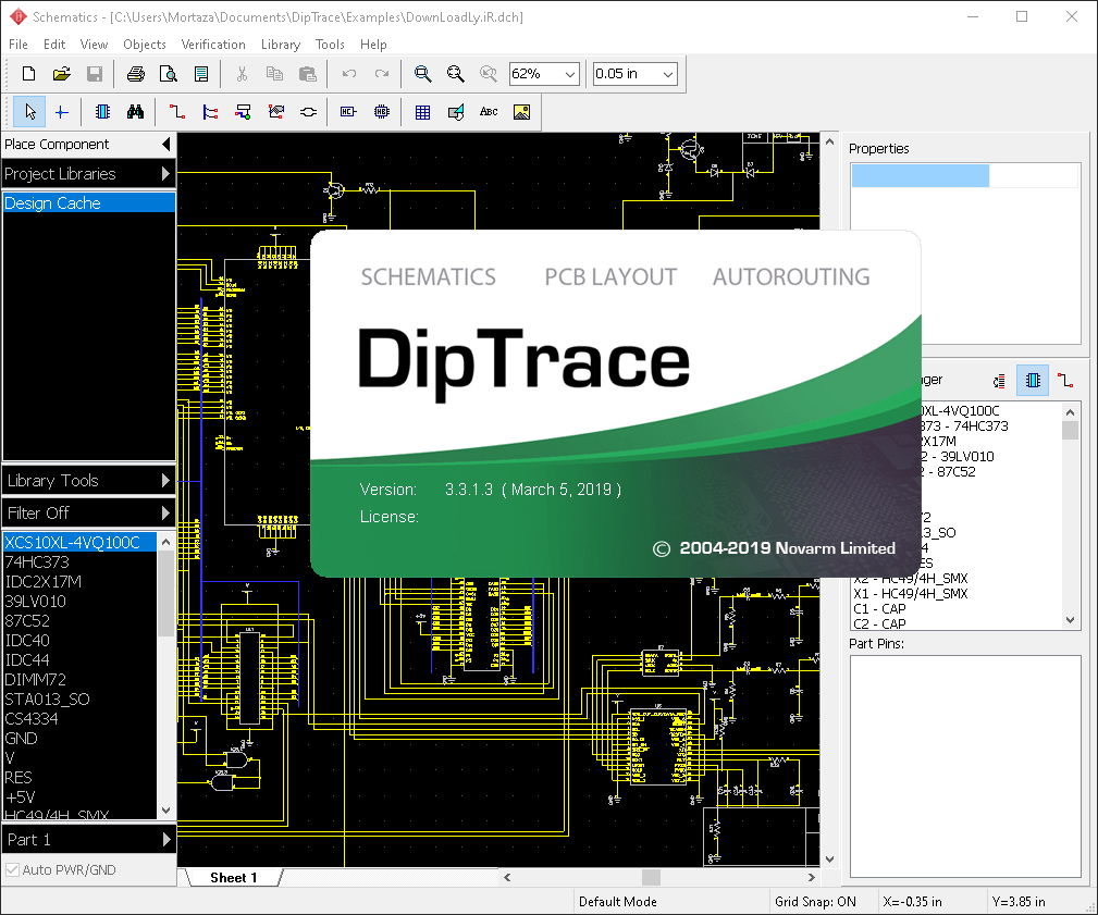DipTrace界面