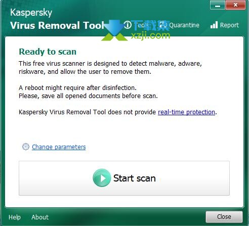 Kaspersky Virus Removal Tool界面