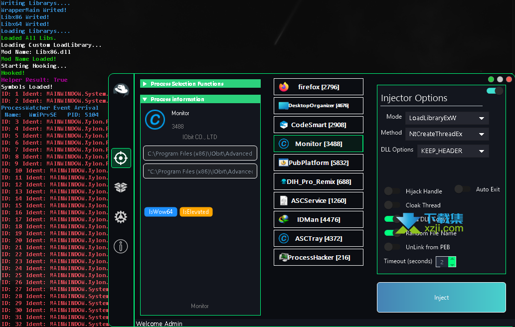 Dll Injector Hacker界面