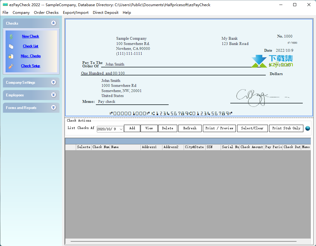 ezPaycheck界面