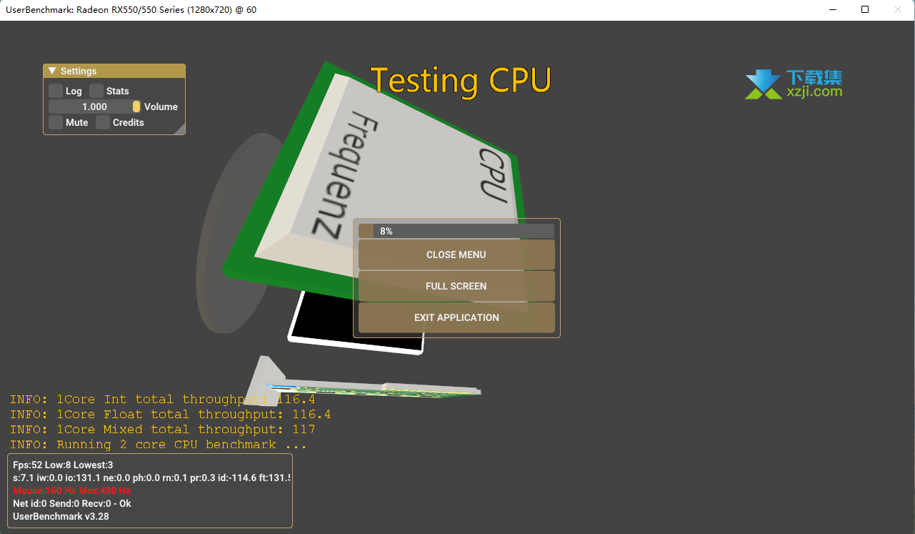 UserBenchmark界面