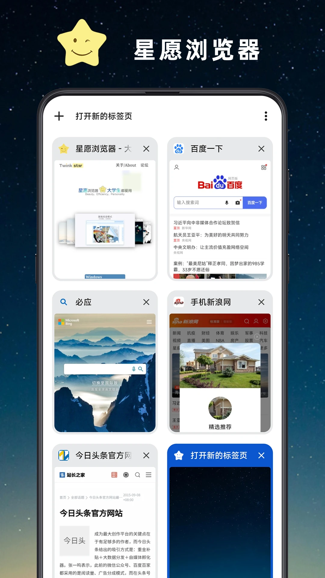 星愿浏览器App界面2