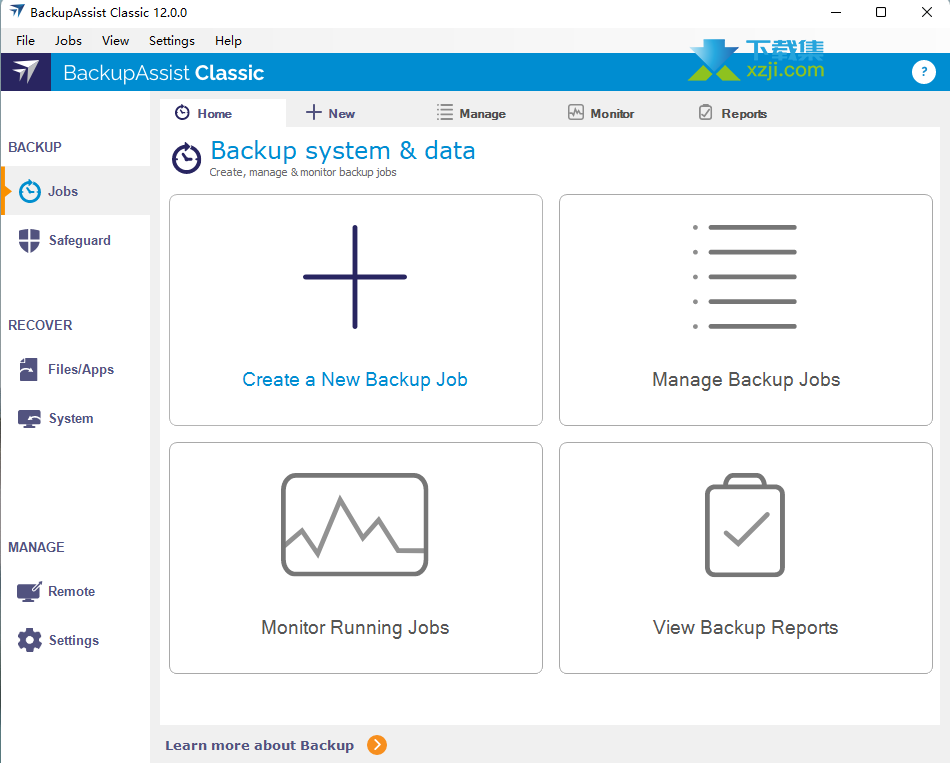 BackupAssist Classic界面