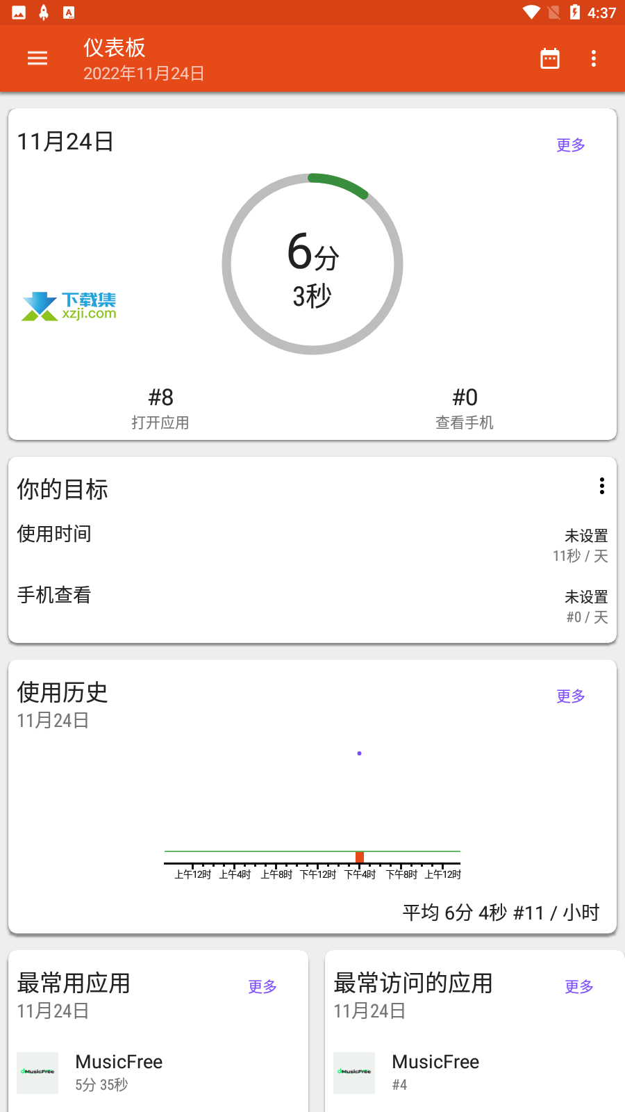 App Usage界面