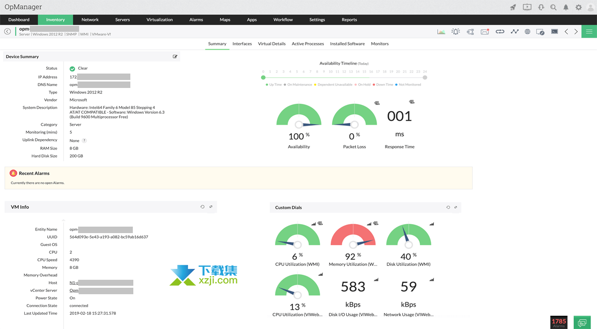 ManageEngine OpManager界面