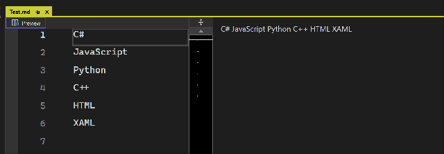 Visual Studio内置Markdown编辑器,可直接修改预览.md文件