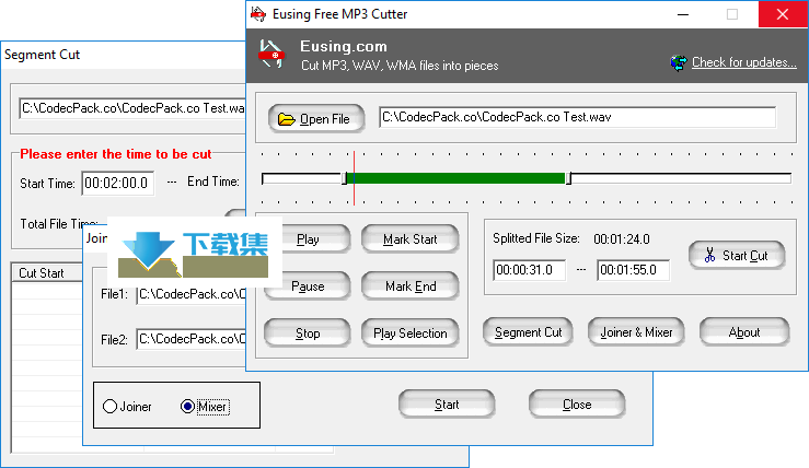 Eusing Free MP3 Cutter 界面