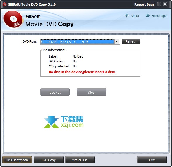 Gilisoft Movie DVD Copy界面