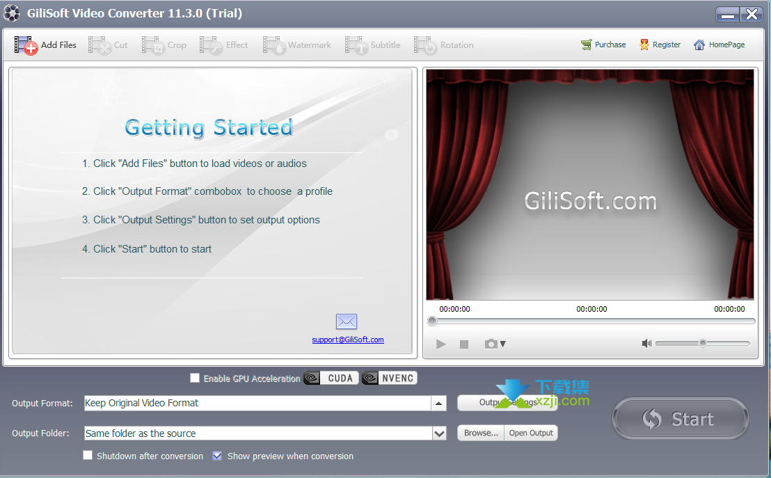 GiliSoft Video Converter界面