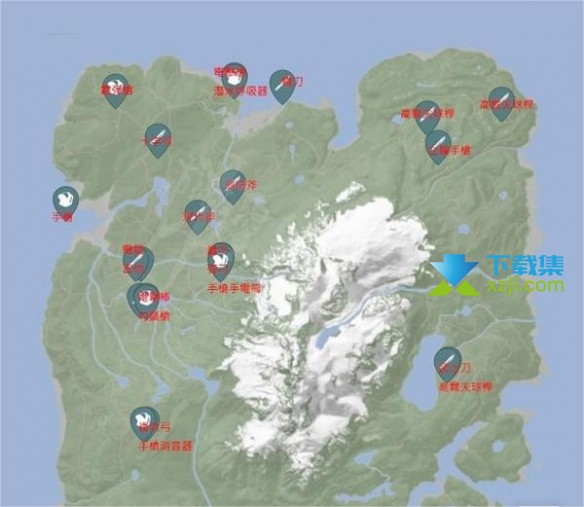 《森林之子》游戏中各武器物品在哪 各武器物品大地图点位在哪