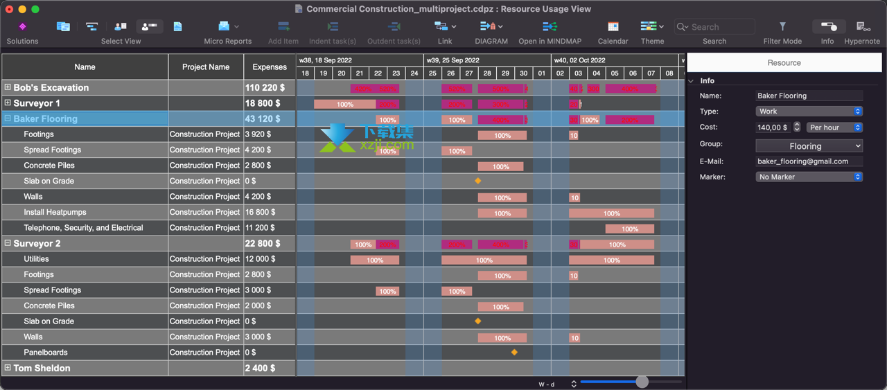 ConceptDraw PROJECT界面2