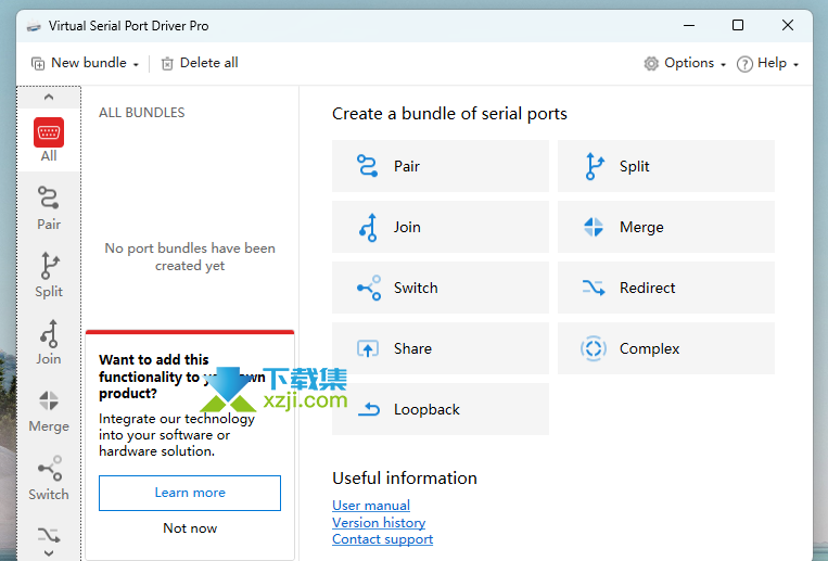 Virtual Serial Port Driver Pro界面