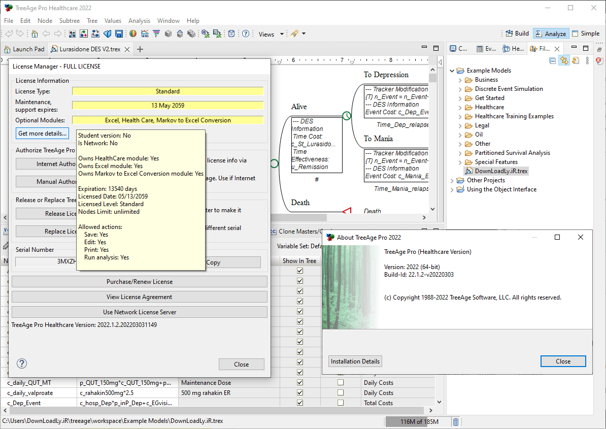 TreeAge Pro Healthcare界面