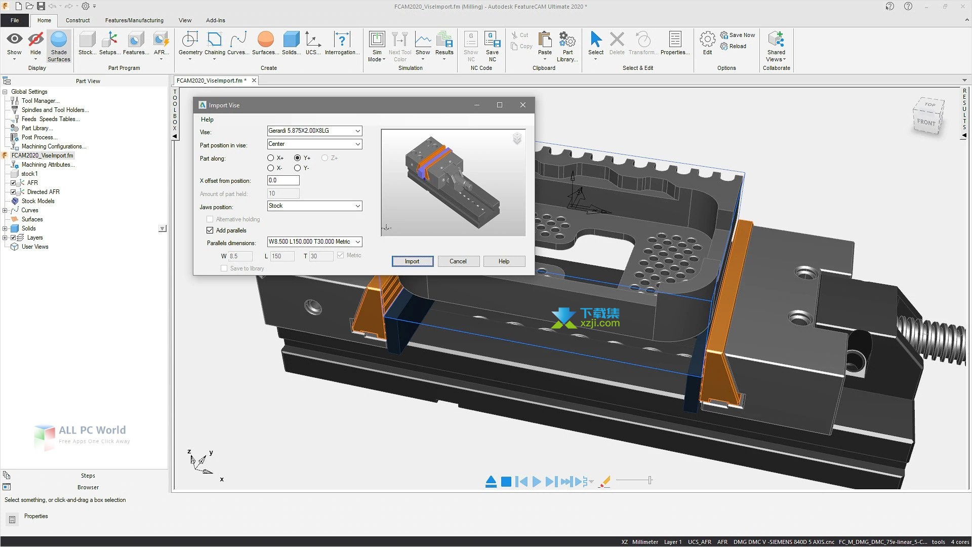 Autodesk FeatureCAM Ultimate界面