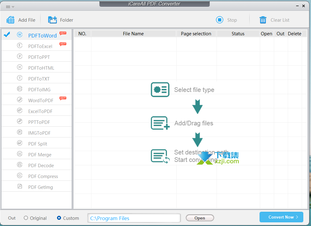 iCareAll PDF Converter界面