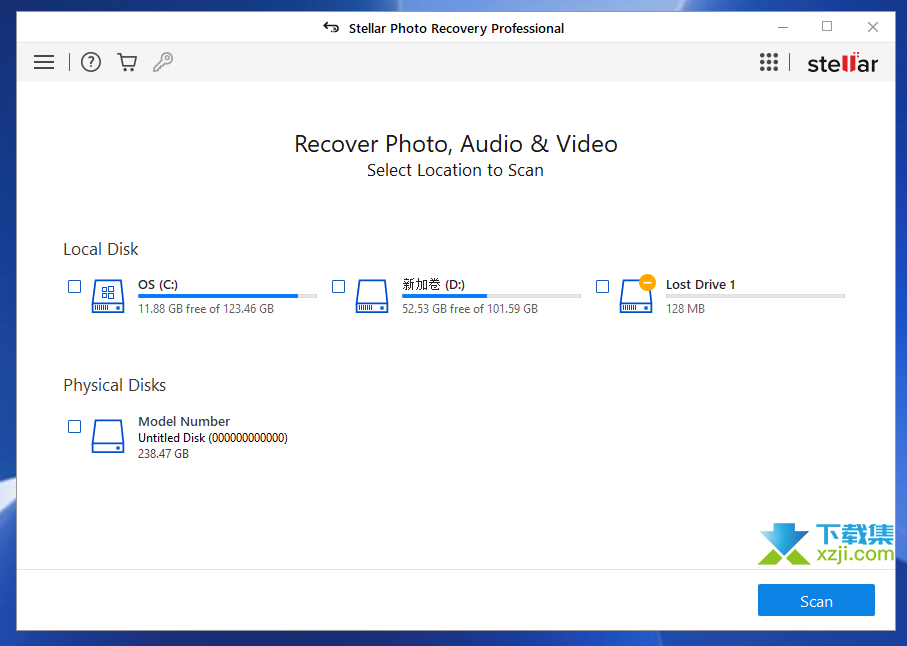 Stellar Photo Recovery界面