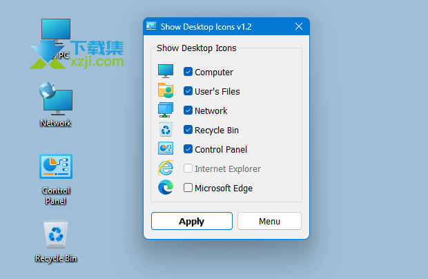 Show Desktop Icons界面1