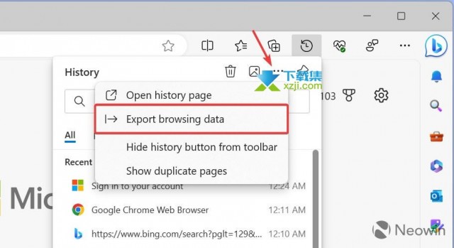 Edge浏览器浏览历史记录怎么导出为CSV文件