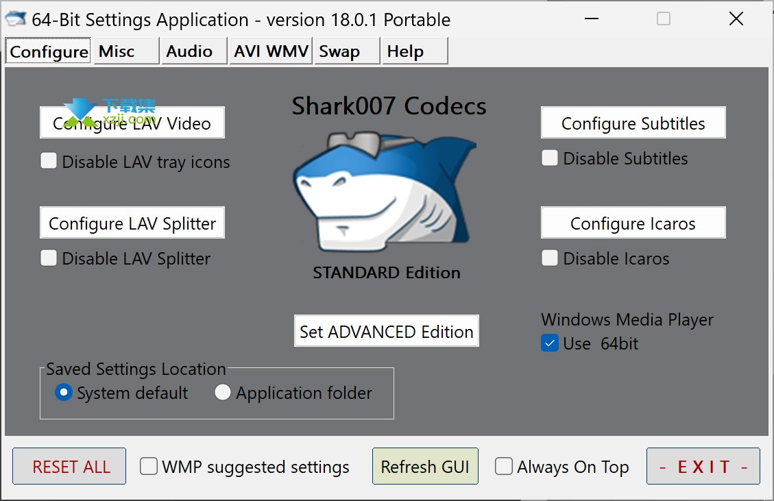 Shark007 Codecs界面