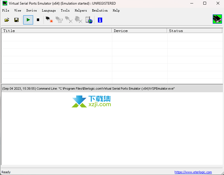 Virtual Serial Ports Emulator界面